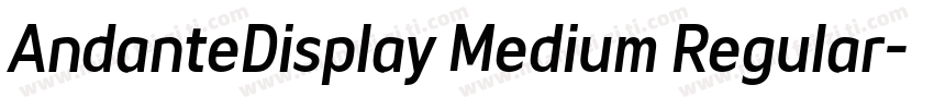 AndanteDisplay Medium Regular字体转换